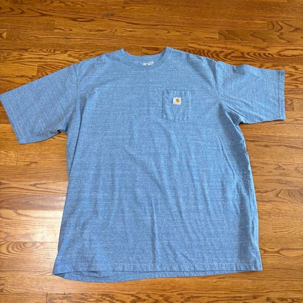 Carhartt Men's 4XL Tall heathered Blue T-shirt work outdoor plus